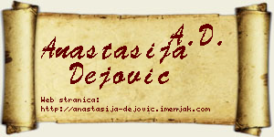 Anastasija Dejović vizit kartica